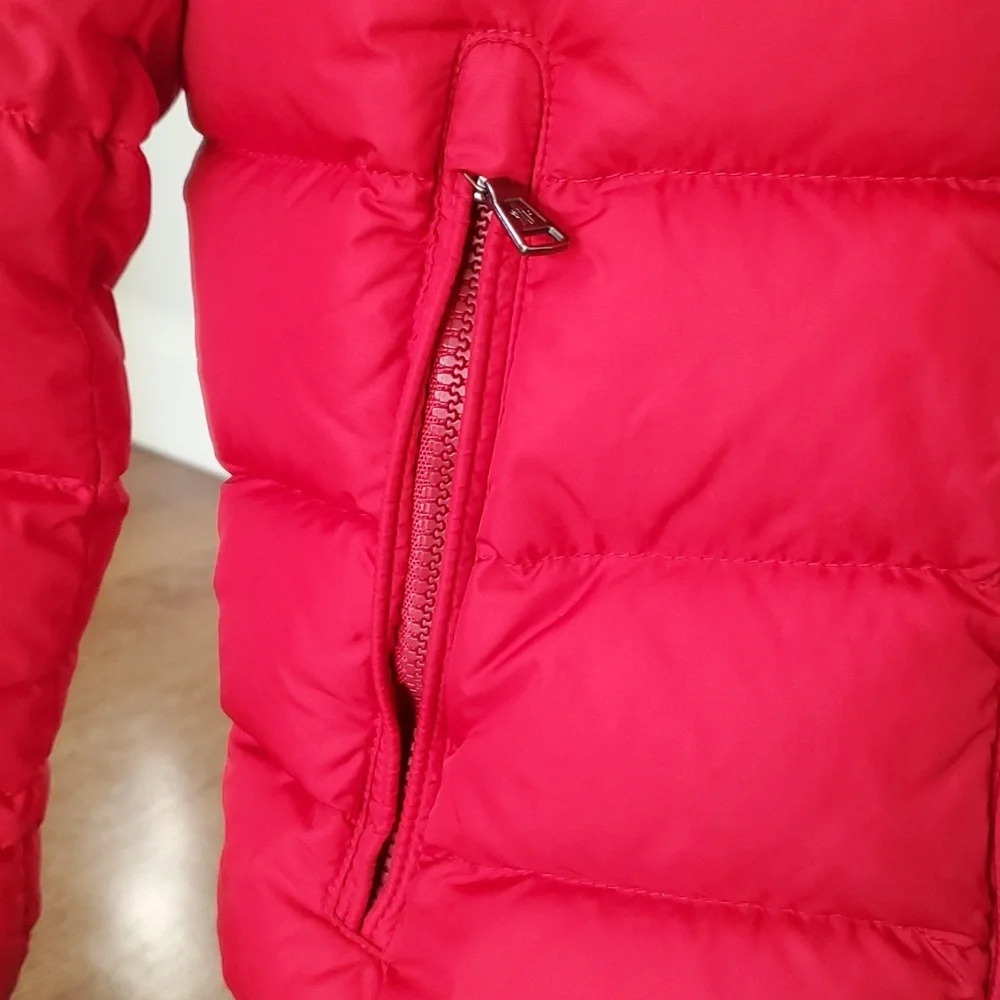 Moncler jacket size 10 with feathers hat around the hat - Picture 3 of 15